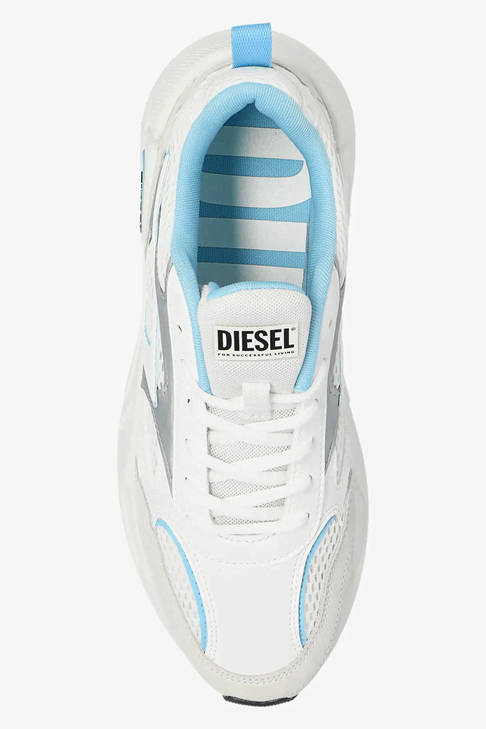 Кроссовки Diesel S-Serendipity Sport белые с серым и голубым акцентом-4