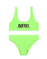 Зеленый купальник с логотипом Diesel