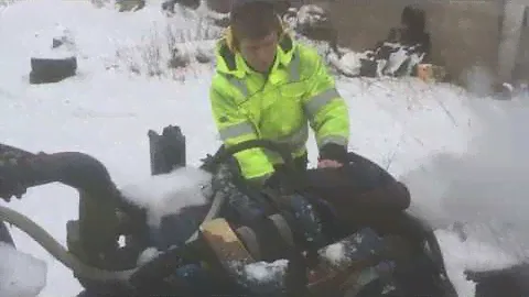 Valmet 612 Diesel engine cold start